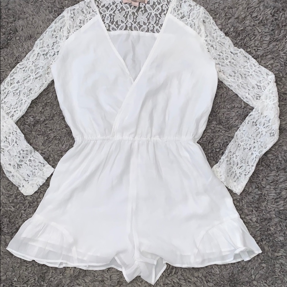 White lace romper